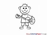 Musician Printable Colouring Coloring People Sheet Title sketch template