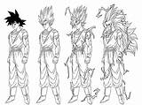 Goku Saiyan Bardock sketch template