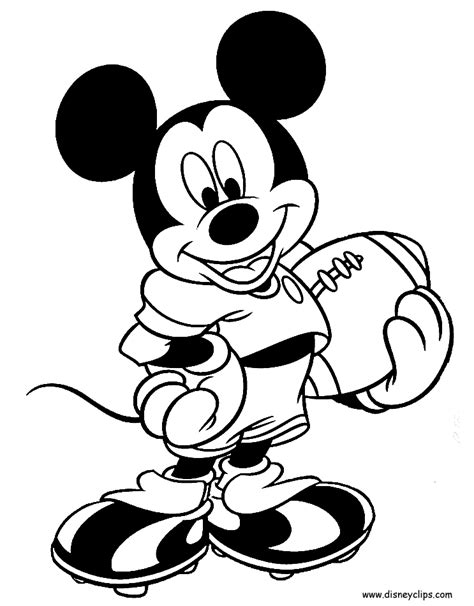 mickey mouse football coloring pages disneyclipscom