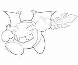 Meta Knight Coloring Pages Armor Sketch Popular Another Coloringhome Charfade Ink Deviantart sketch template