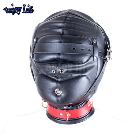 Sexy Leather Masks Hoods Unisex Sex Adult Products Fetish Head Bondage