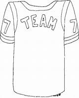 Coloring Jersey Football Blank Popular Nfl Pages sketch template