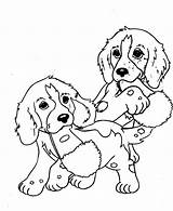 Coloring Dog Pages Dogs Puppy Color Cute Printing Instructions Colorare Their Puppies sketch template