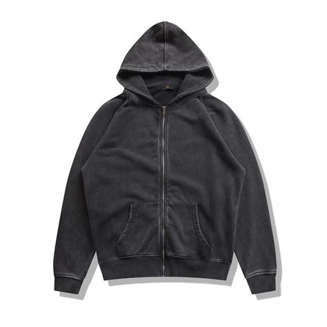 custom heavy oversized full zip  hoodie zipper blackcustomized mens