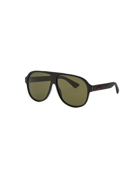 gucci sunglasses gg0009s in black green for men save 32 lyst uk