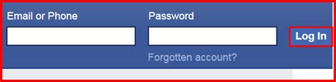 google facebook login page