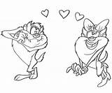 Taz Coloring Pages Looney Tunes Devil Tasmanian Tazmania Printable Colouring Drawing Cartoons Cartoon Print Books Baby Getdrawings Valentines Getcolorings Color sketch template