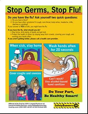 flu posters  flu prevention  safetybannersorg
