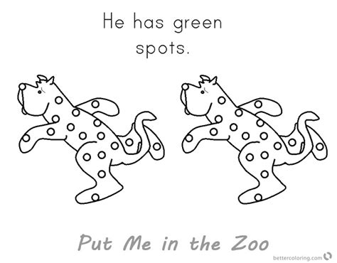 put    zoo coloring pages green spots  printable coloring