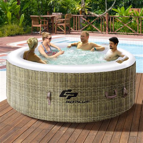 New Portable Inflatable 4 Person Hot Tub Outdoor Jacuzzi