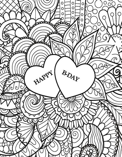 happy birthday coloring pages color info