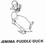Duck Puddle Jemima Beatrix sketch template