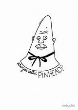 Pinhead Squarepants sketch template