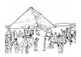 Coloring Tourism Egypte Giza Piramid Cheops Section Cross sketch template