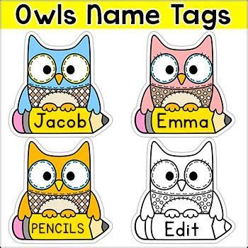 owl theme  tags locker labels   year  owl theme