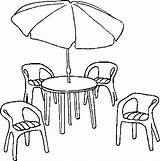 Furniture Patio Coloring Pages sketch template
