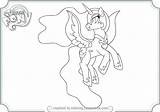 Nightmare Moon Coloring Pages Luna Pony Little Mlp Printable Color Getcolorings Getdrawings Library Clipart Popular sketch template