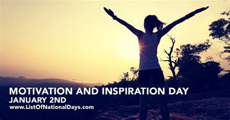 motivation  inspiration day list  national days