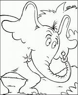 Coloring Dr Seuss Pages Horton Printable Hears Who Print Drawing Elephant Sheets Colouring Getdrawings Color Hatches Egg Getcolorings Speechfoodie sketch template