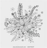 Coloring Pages Wildflower Doodle Flower Adult Pleasant Resume Attractive Ensign Butterfly Awesome Frame Instant sketch template