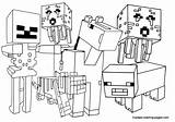 Minecraft Mobs Coloring Pages Getcolorings Color Printable sketch template