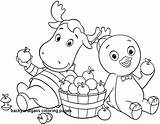 Backyardigans Coloring Pages Tasha Pablo Tyrone Fruit Eat Some Getcolorings sketch template