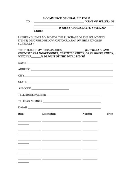 commerce proposal form fill   sign printable  template