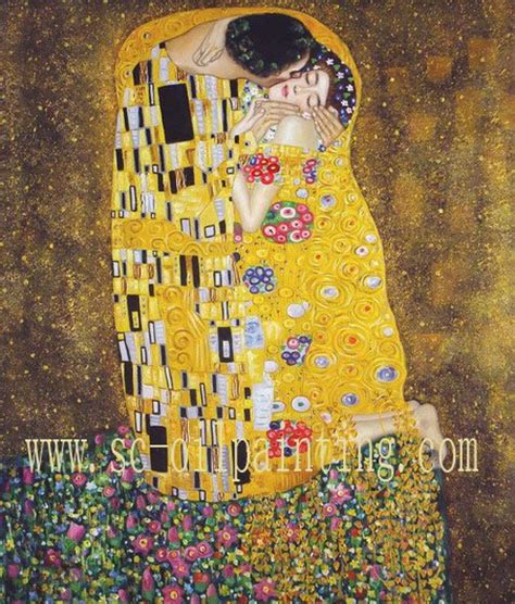 Gustav Klimt Famous Oil Paintings Reproductions The Kiss