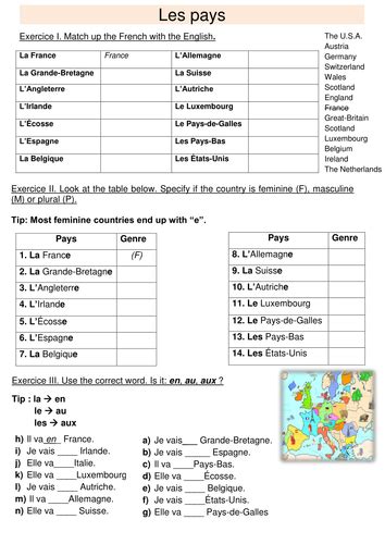 les pays enauaux teaching resources