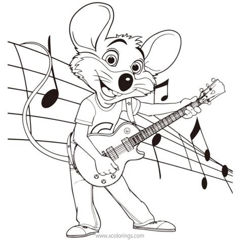 chuck  cheese coloring pages characters xcoloringscom chuck