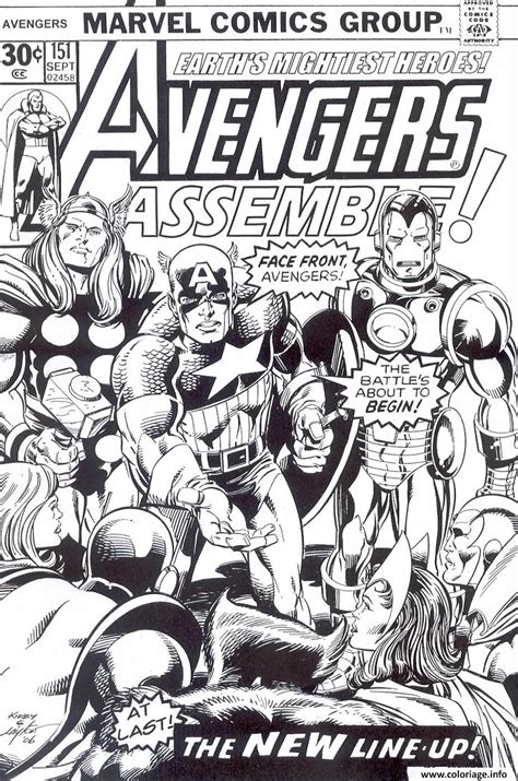 coloriage avengers marvel comics cover jecoloriecom