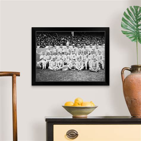 The 1919 Chicago White Sox At Comiskey Black Framed Wall Art Print
