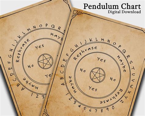 printable pendulum chart pendulum board digital  etsy