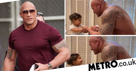 dwayne the rock johnson sings to his daughter as they wash hands