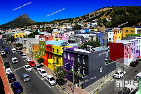 colorful houses bo kaap quarter cape town west cape south africa stock photo picture
