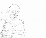 Noob Saibot Coloring sketch template