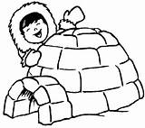 Igloo Coloring Eskimo Colorear Dibujos Eskimos Coloringpagesfortoddlers Malvorlagen Esquimal Kolorowanki Esquimau Hiver Maternelle Malvorlage Ausmalbild Polaire Kunjungi Norte Inuit Zima sketch template