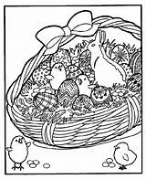 Easter Basket Crayola Pasquali Colorat Pasqua Pasen Paste Puisori Pasquale Cesto Kleurplaat Kleurplaten Stampare Oua Pulcini Ninos Planse Pascuas Huevos sketch template