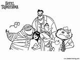 Transylvania Hotel Coloring Pages Characters Printable Color Kids Adults sketch template