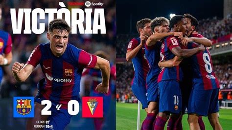 hasil barcelona  cadiz kemenangan perdana el barca  liga spanyol