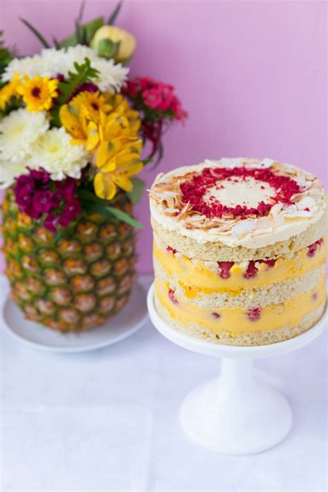 Coconut Passion Fruit Raspberry Layer Cake Everyday