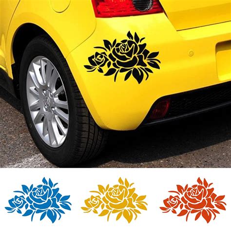 flower car stickers cover scratches vehicle bumper window decal