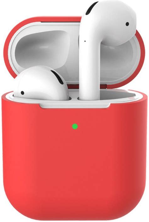 apple airpods flexibel zacht siliconen hoesje rood gsmpuntnl