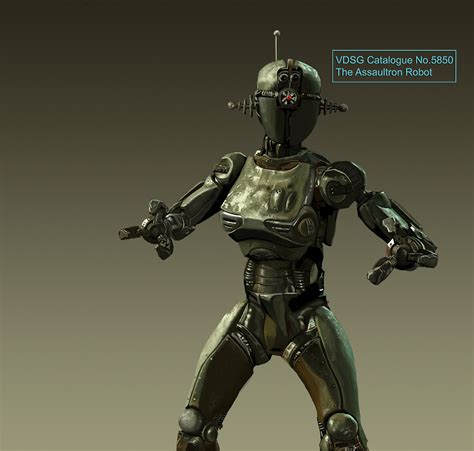 fallout 4 the assultron robot on behance