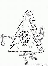 Coloring Christmas Tree Spongebob Pages Colouring Book Printable Print Child Animal Gif Color sketch template