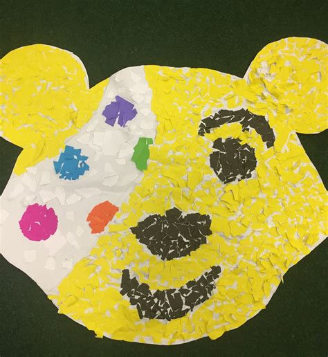 children   pudsey bear collage created  reception tearing