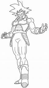 Bardock Goku Lineart Dbz Chronofz Sacerdote Gran Xeno Daishinkan sketch template