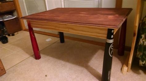 custom baseball bat coffee table elson woodwork
