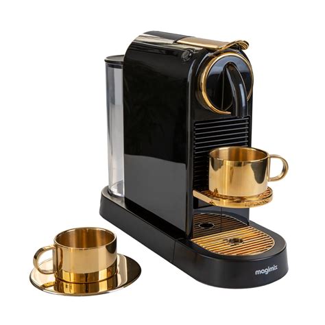 luxury nespresso citiz coffee machine  gold plated elite luxury gold plating