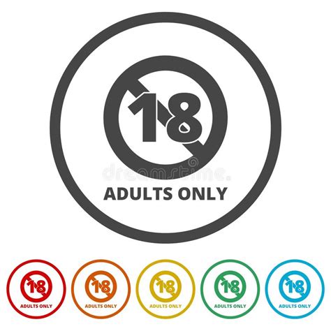 adults only content sticker vector xxx sign simple icon stock